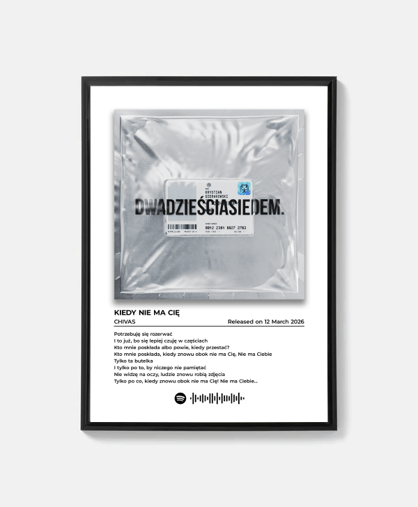 Plakat Chivas „Kiedy Nie Ma Cię” z motywem artystycznym, dekoracyjny plakat na ścianę od Plakaty24