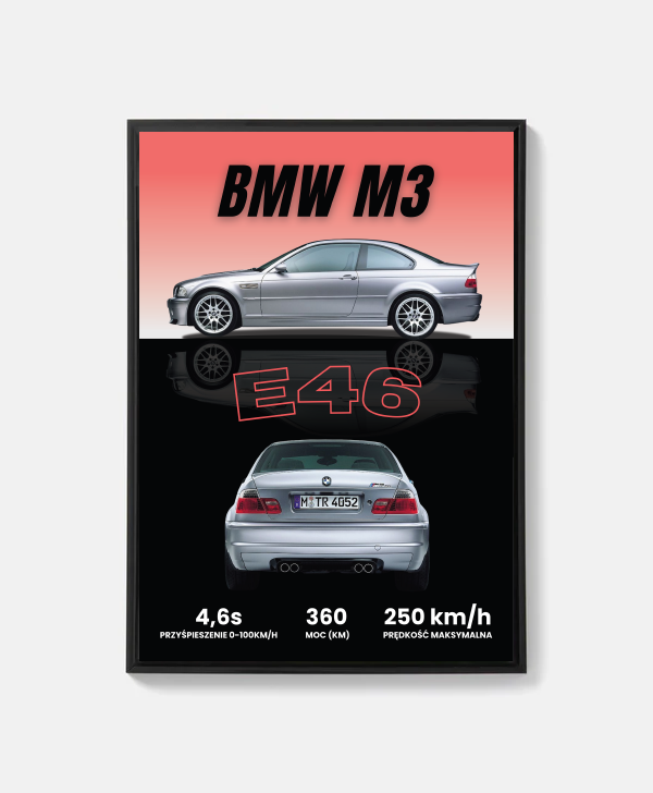 Plakat BMW M3 E46