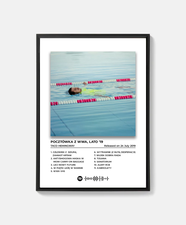 Plakat Taco Hemingway „POCZTÓWKA Z WWA, LATO '19”